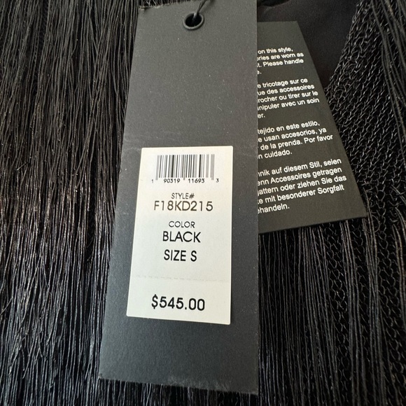 - NEW RACHEL ZOE Eddy Dress Black Fringe WNTR4 - Picture 3 of 4